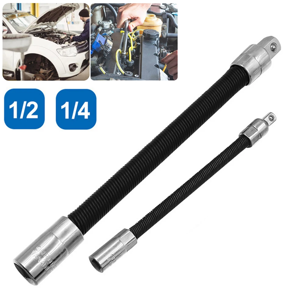

2pcs Flexible Shaft Drive Socket Extension Bar High Torque Conversion Head Post Extension Rod 1/4 1/2 Ratchet Wrench ﻿