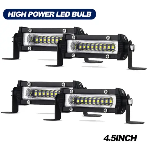 12V 24V LED 자동 오프로드 스팟 홍수 콤보 LED 라이트 바 작업 조명 트럭 자동차 SUV 4WD 4×4 Faros ATV Barra 헤드 라이트