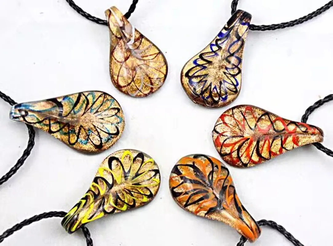 New Handmade Murano Lampwork Glass Colorful Necklace  Jewelry Chinese Style Different Shapes Gift