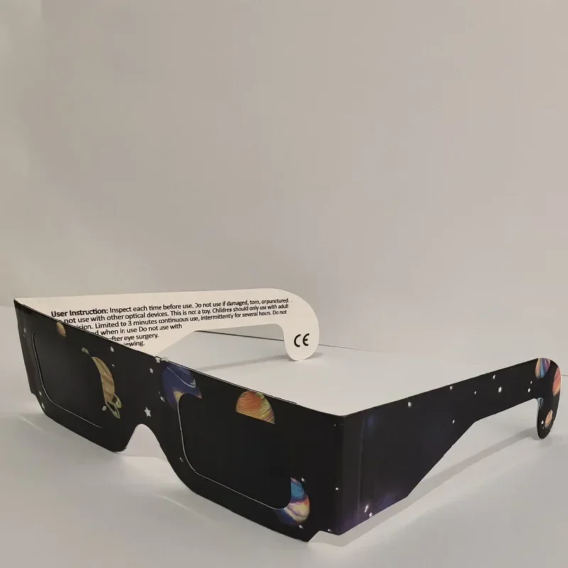5PCS Premium Eclipse Eyeglasses AAS Approved Solar Glasses CE and ISO Certified HD Filter Film Crisp Image Goggles Paper Eyewear