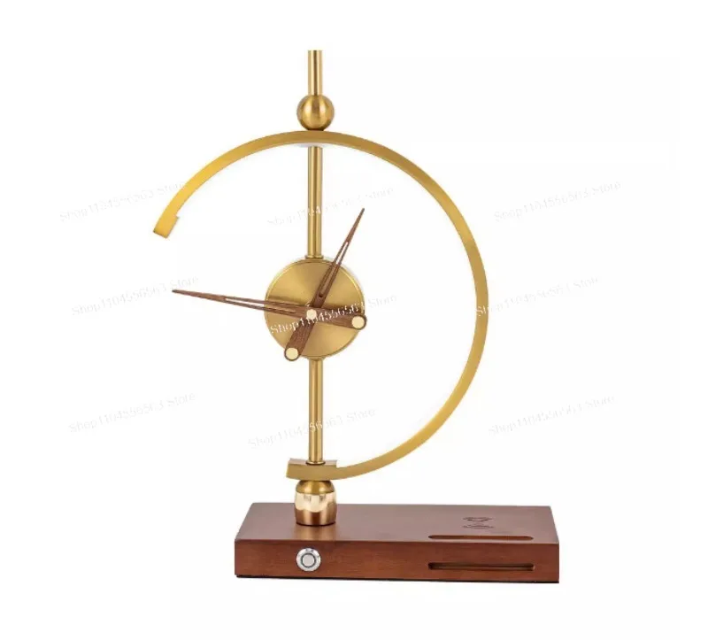 

Dimmable Smart Charging Desktop Ornament Gift Gift Modern Light Luxury Creative Clock Desk Lamp