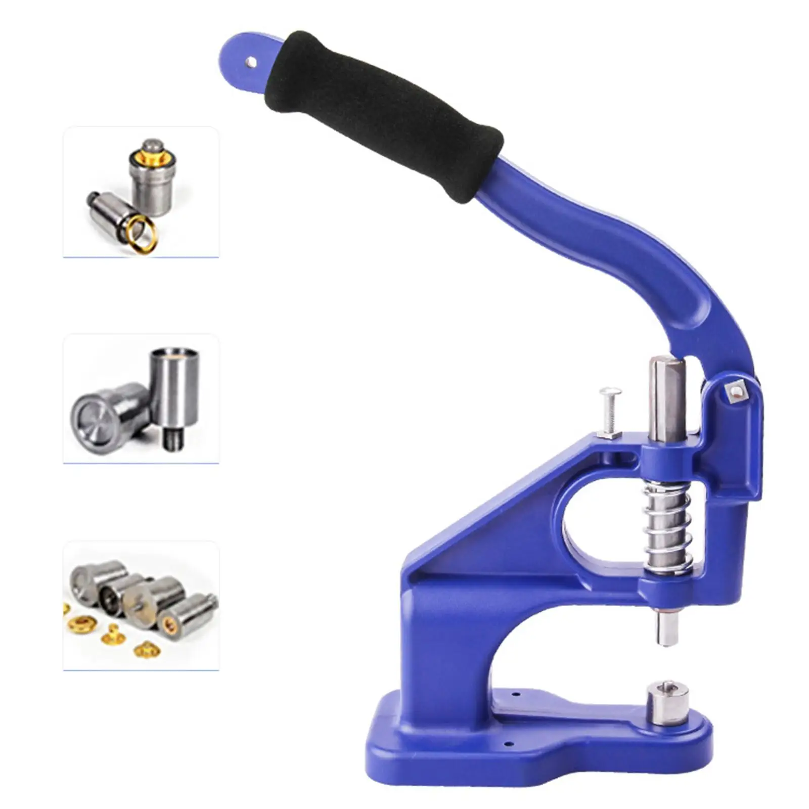 Hand Press Machine Heavy Duty Easy to Install Snap Button Grommet Rivets Eyelets Fastener Dies Button Installation Eyelet Kit