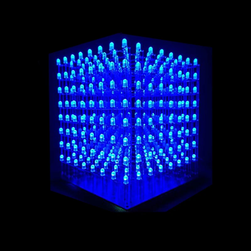 Imagem -04 - Diy Led Cube Kit Mini Led Light Solda Projeto Kit 8x8x8