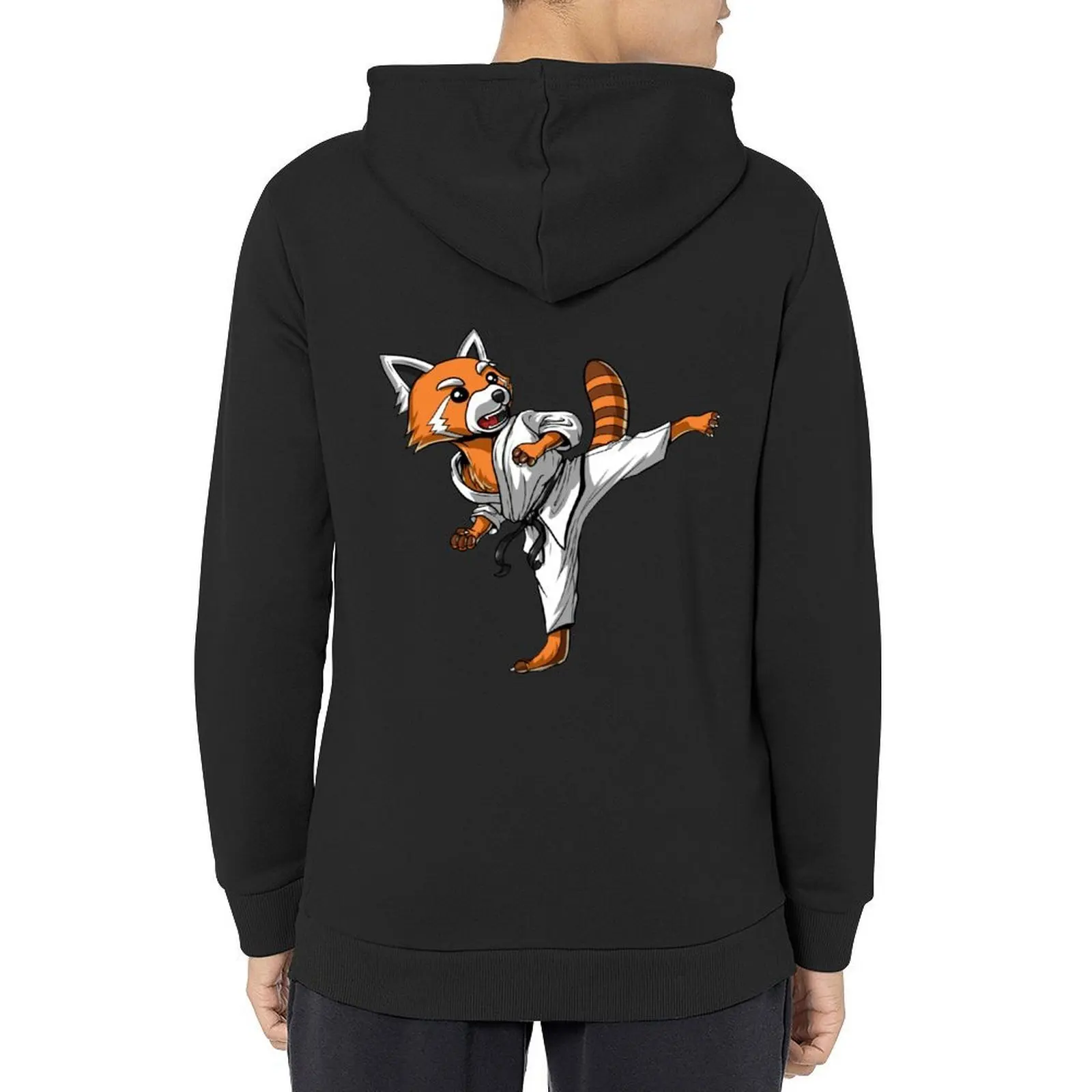 

Red Panda Bear Karate Hoodie autumn clothes korean autumn clothes anime clothing winter clothes pullover hoodies