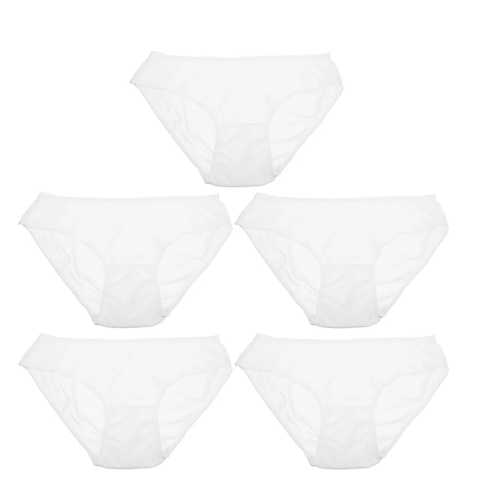 5 قطعة ملابس داخلية للرجال للاستعمال مرة واحدة قماش محبوك قابل للتنفس ملابس داخلية مريحة للياقة البدنية ملابس داخلية للاستعمال مرة واحدة للرجال