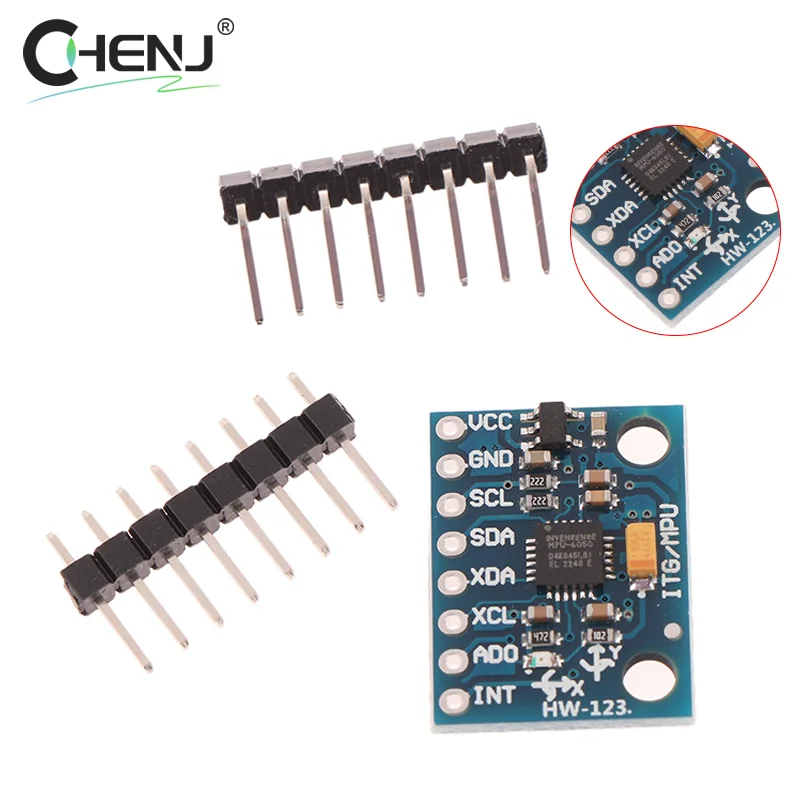 1 Set DIY Accessories GY-521 MPU-6050 Module Three Axis Acceleration Gyroscope 6DOF Module With Code Schematic Diagram