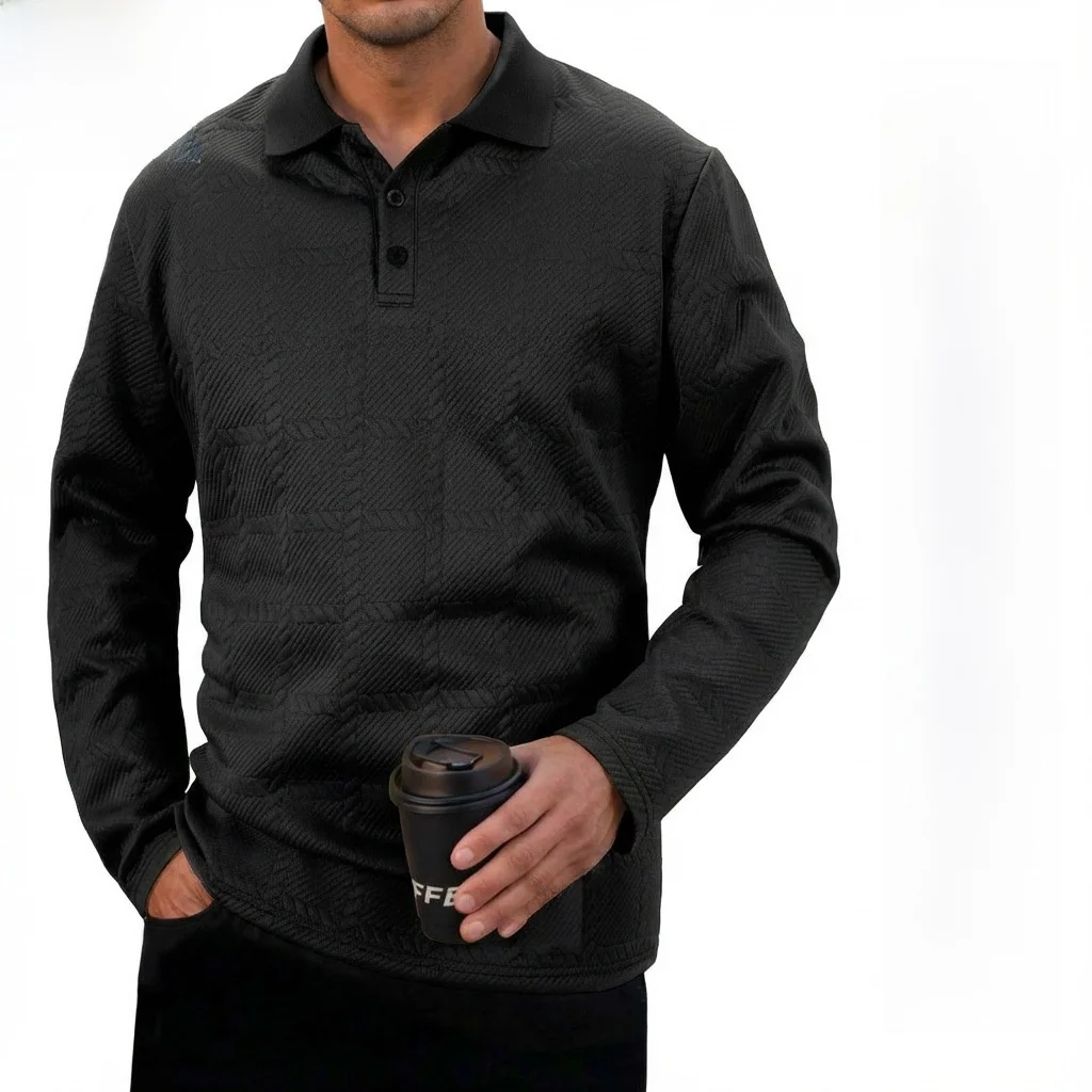 Men's Sporty  Shirt Texture Polyester Fiber Short Sleeve Cleanfit Citywalk T-shirt Standard Version Bright Thread Dyed