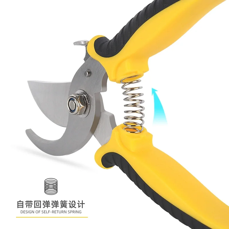 Stainless Steel Pruning Shears Heavy Duty Garden Scissors for Branches Plant Trimming Sharp Blade Gardening Tools