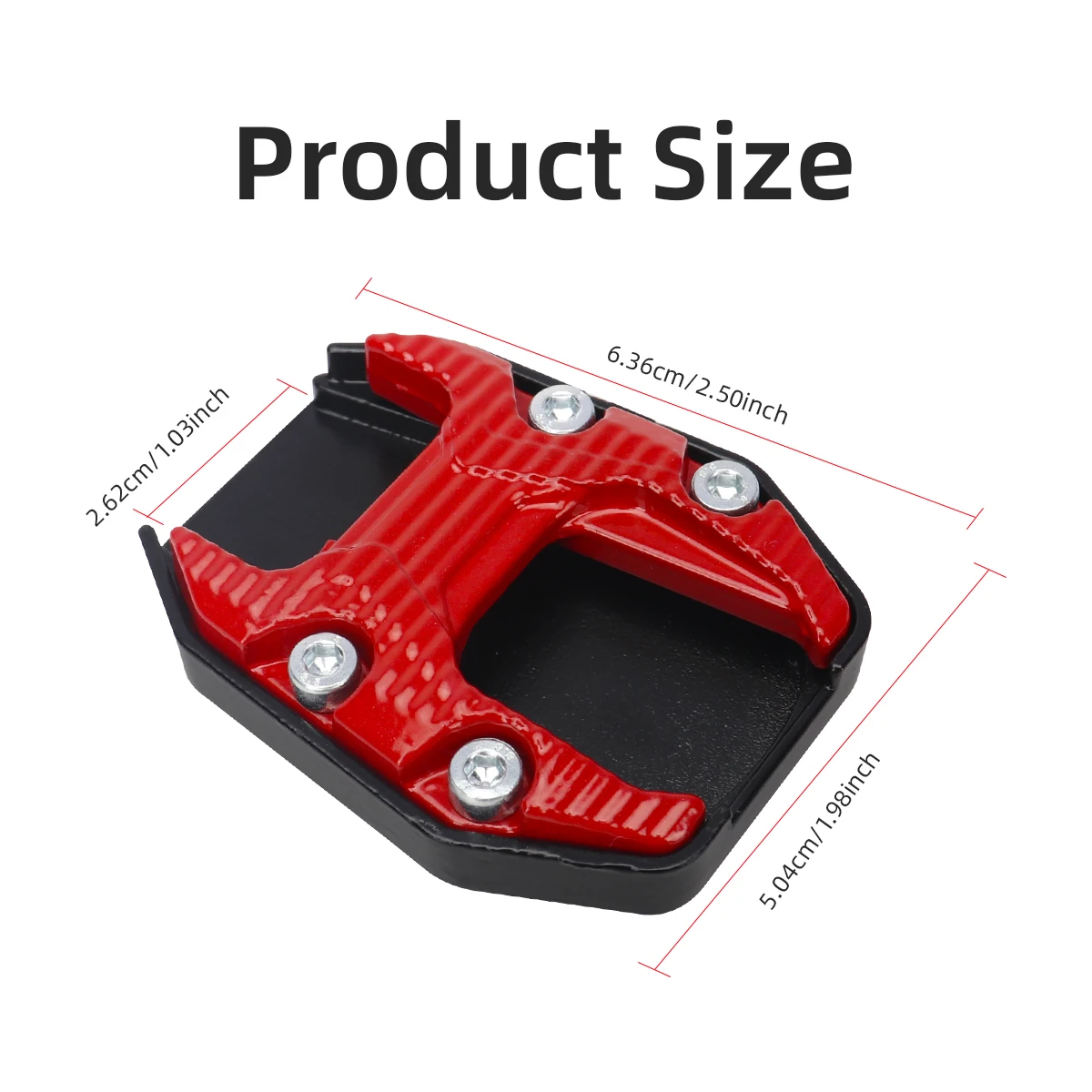 Aluminum Alloy Universal Motorcycle Bike Parking Kickstand Extender Enhanced Stability Extender Foot Side Stand Enlarged Base