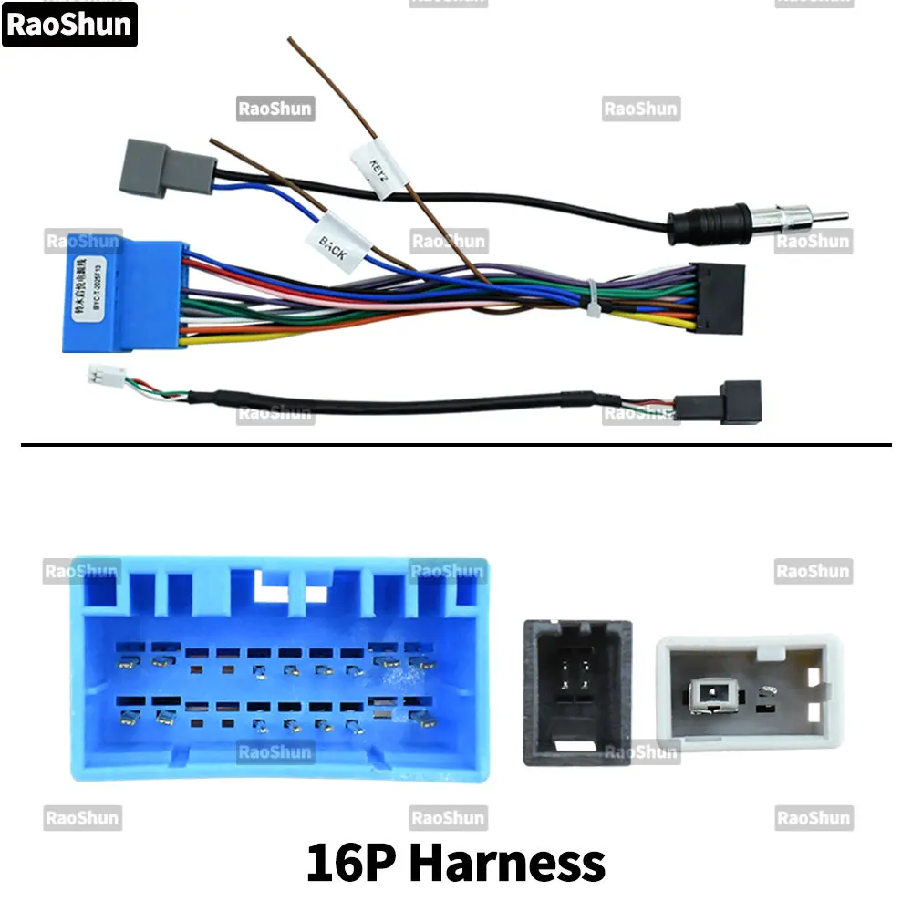 Car Android Radio Multimedia Screen 16 Pin Harness Connecter