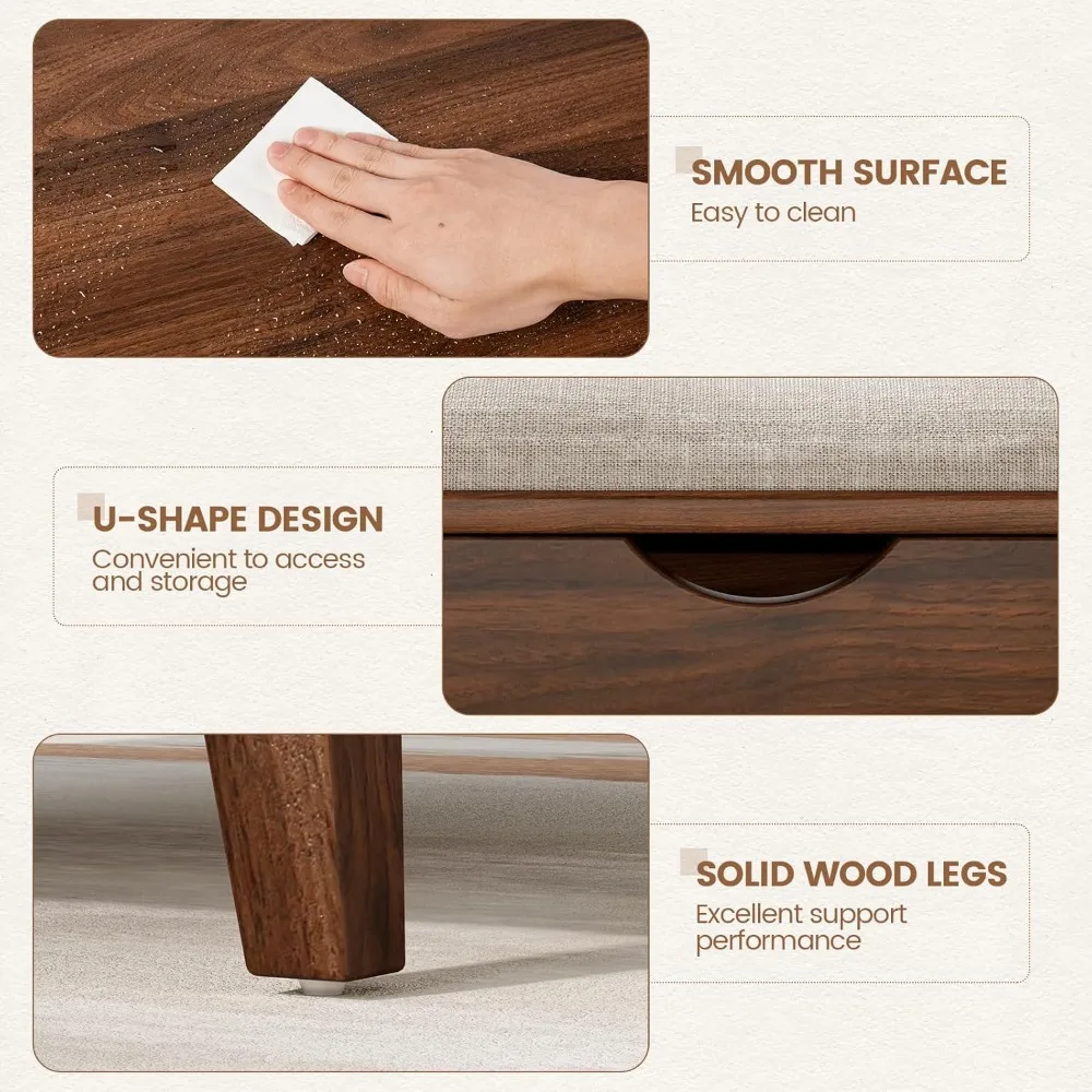 طاولة قهوة قابلة للرفع مع مساحة تخزين، طاولة قهوة مربعة كبيرة مع وسادة سميكة، طاولة مركزية للتجمع العائلي، Woo الحديثة