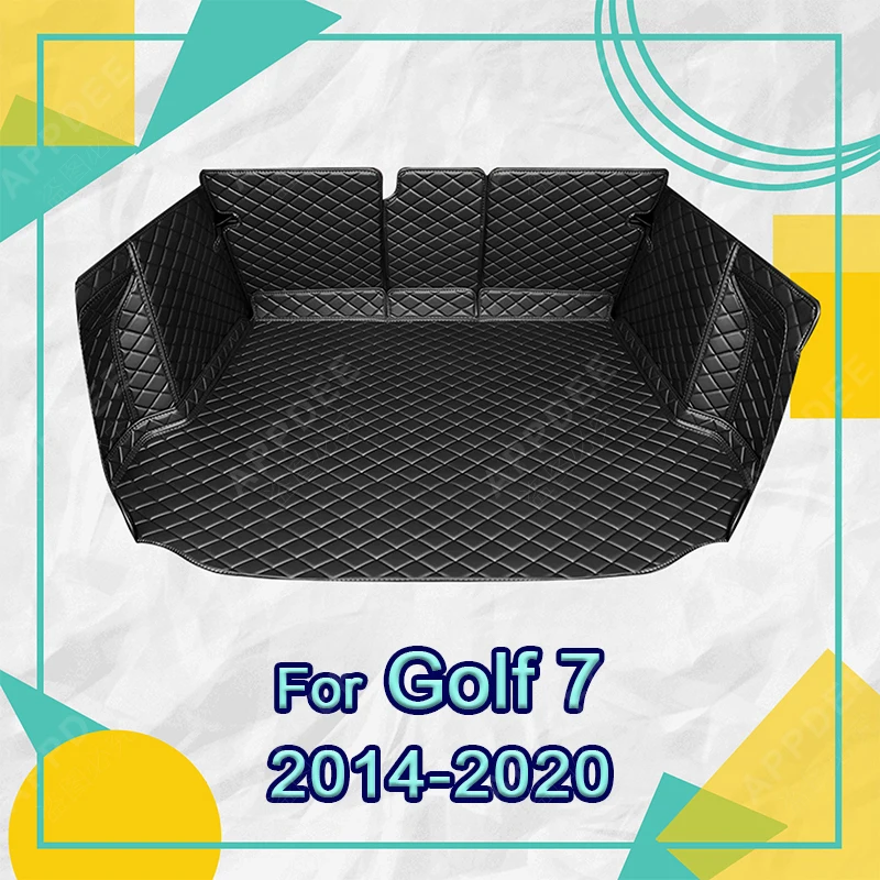 Auto Full Coverage Trunk Mat For VOLKSWAGEN VW Golf 7 2014-2020 19 18 17 16 15 Car Boot Cover Pad Interior Protector Accessories