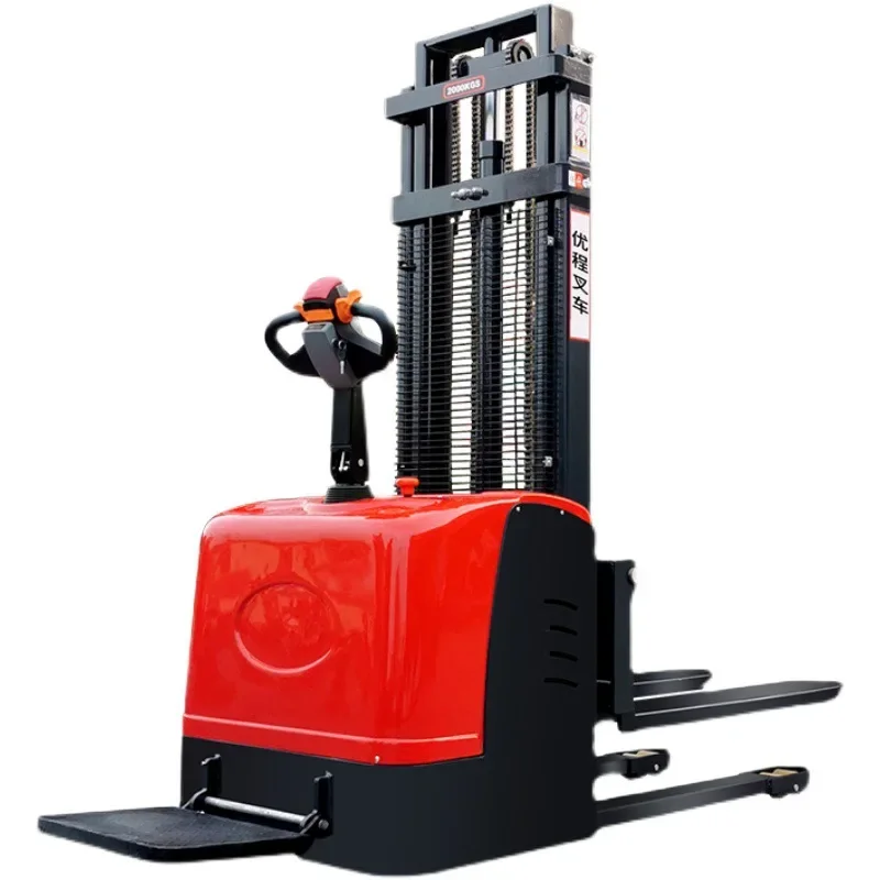 

1.5 tons all-electric stacker electric forklift hydraulic lift loading and unloading truck 2 tons battery lift stacking forklift