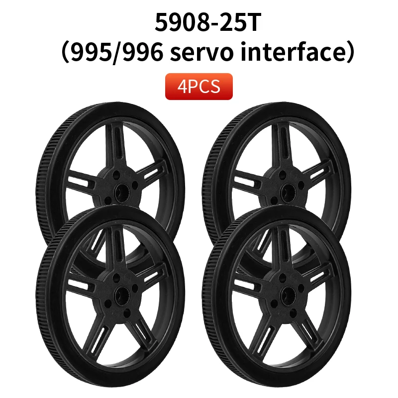 4 peças 5908 série roda de pneu de silicone robô rodas de carro para mg995 mg996/mg90 servo motores/motores n20/motores tt/motores de passo