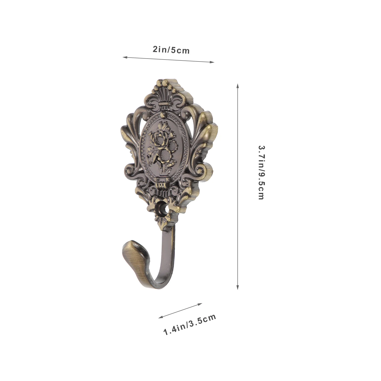2 قطعة ستارة من سبائك الزنك عوائق تصميم الورد خمر الستائر تيباكس النمط الكلاسيكي لهجة المنزل الستار العائق #3