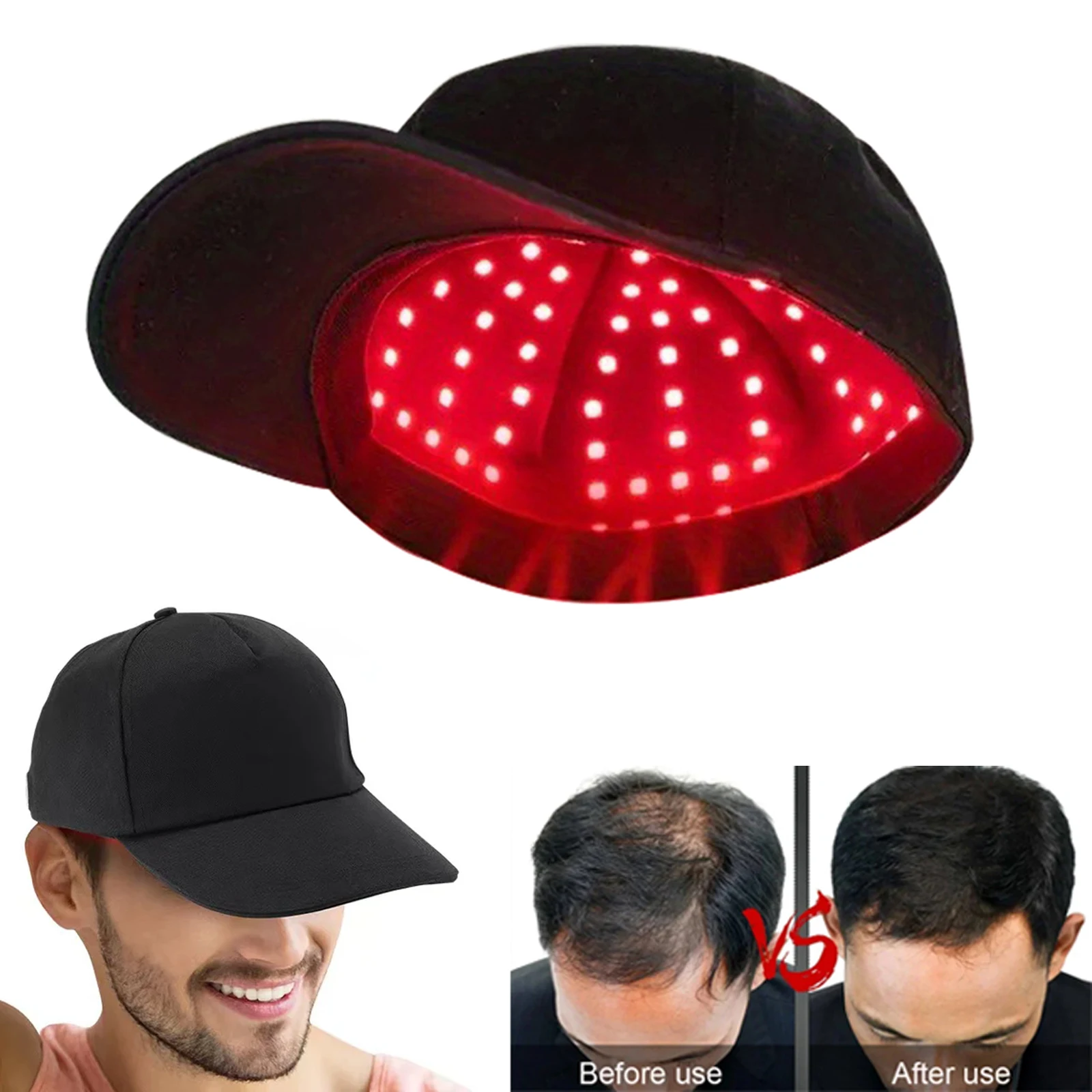 

Новые 96 шт. инфракрасные светодиоды 660 нм и 850 нм, терапия красным светом, шапочка для роста волос для восстановления роста волос, против выпадения волос, расслабляющая шапка для ухода за кожей головы
