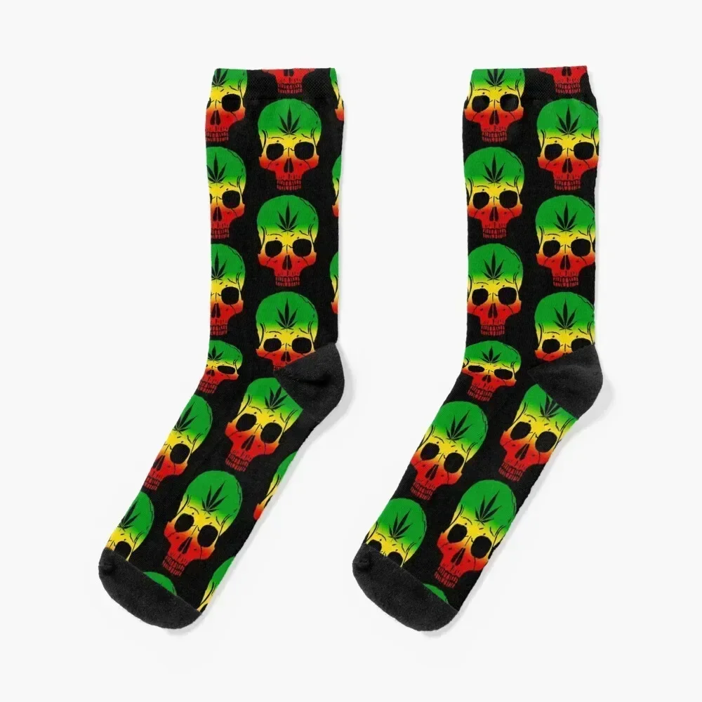 

Rastafari Skull for Reggae Lover Socks Stockings man cartoon heated moving stockings Man Socks Women's