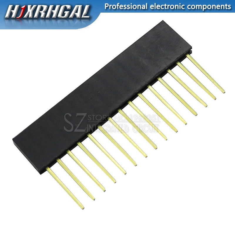 10pcs 2/3/4/6/8/10/15 Pin 2.54 mm Stackable Long Legs Femal Header For Arduino Shield