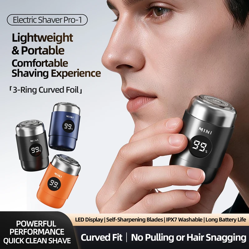 Lenovo Electric Shaver Men's Mini Portable Shaver Magnetic Suction Blade Head Rechargeable Digital Beard Knife