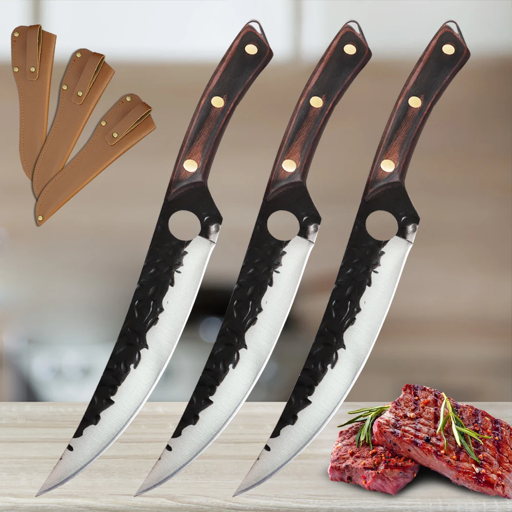 

Stainless Steel Boning Knife Butcher's Knife Kitchen Slicing Knife Meat Knife Vegetable and Fruit Knife