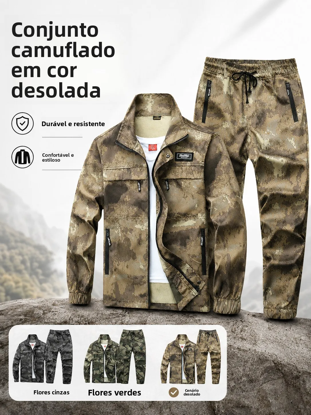 spring-autumn-camouflage-work-uniform-set-outdoor-labor-protection-clothes-men's-pants-with-crotch-reinforcement-multi-pocket