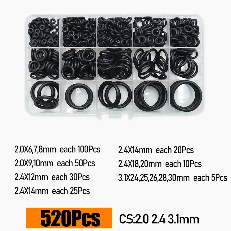 bis zu 3230p O-Ring Gummi NBR Dichtung Unterlegscheibe O Ring Kit Reparatur Wasserhahn Rohr Auto Sanitär Dichtung Ölbeständig Hochtemperatur-O-Ring – Detail 11