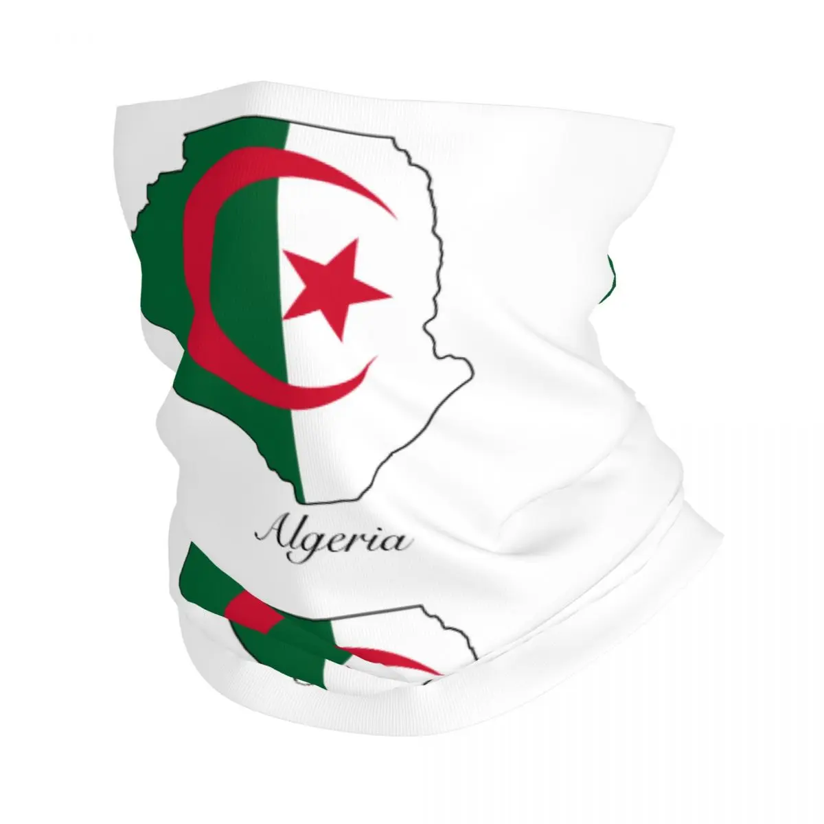 Algeria Flag Map Bandana Neck Cover Printed Balaclavas Magic Scarf Multi-use Face Mask Running Unisex Adult Winter