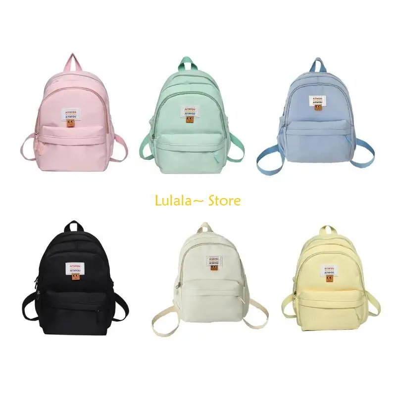 

Y4QA Backpack Double Strap Shoulder Bag Lightweight Bookbags for Girl Student Versatile Rucksack Large Capacity Schoolbags