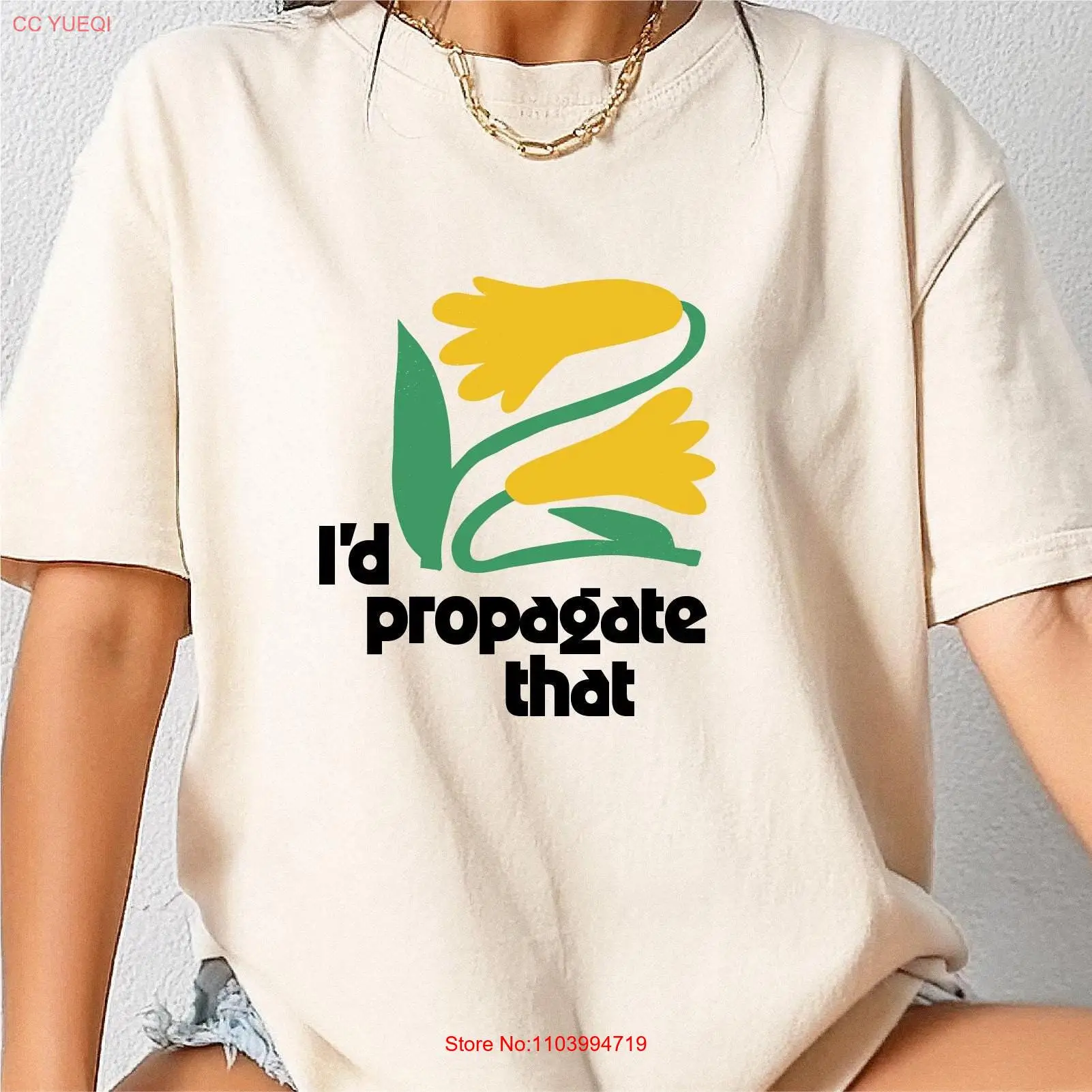 

Футболка «Я пропагант эту садоводство» для любителей растений для женщин. Цитата «Весенний садовник» с длинными или короткими рукавами.