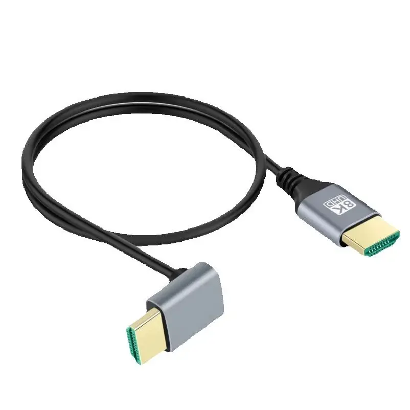90 درجة HDMI 2.1 فولت وصلة كابل 8K 60 هرتز 4K 120 هرتز 48 جيجابت في الثانية EARC ARC HDCP فائقة السرعة HDR ل HD TV الكمبيوتر المحمول العارض PS4 PS5