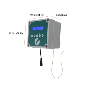 طقم محرك محرك باب الدجاج الكهربائي ، مؤقت قابل للبرمجة ، جهاز تحكم أوتوماتيكي في باب حظيرة الدجاج ، شاشة LED عالية الدقة للمنزل أعلى 12 مبيعات منبه الدجاج - No11