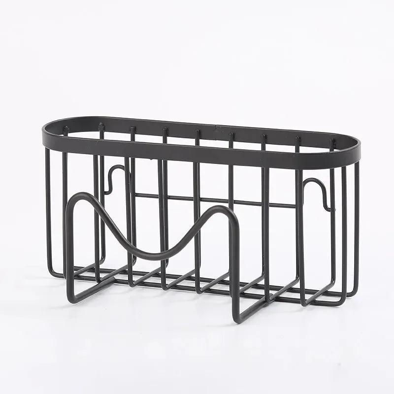 Hollowed with Hook Stainless Steel Sponge Holder Fast Drainage Easy-To-Clean Sink Sponge Stand Suction Cups Sponge Drainer Rack