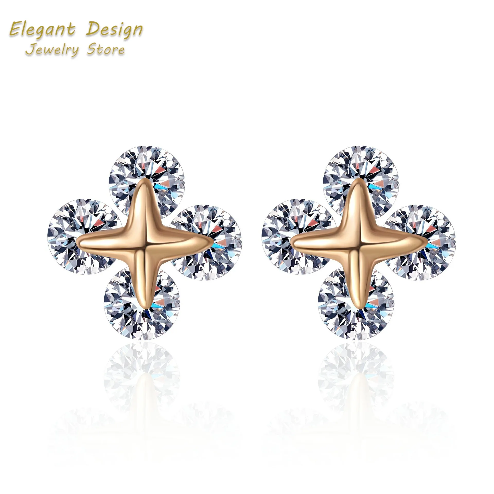 

Для женщин высококачественные серьги-гвоздики из белого золота 18 карат, роскошные подвижные серьги со звездами, всего 0,8 карата, муассанит, золото цвета шампанского, ювелирные изделия