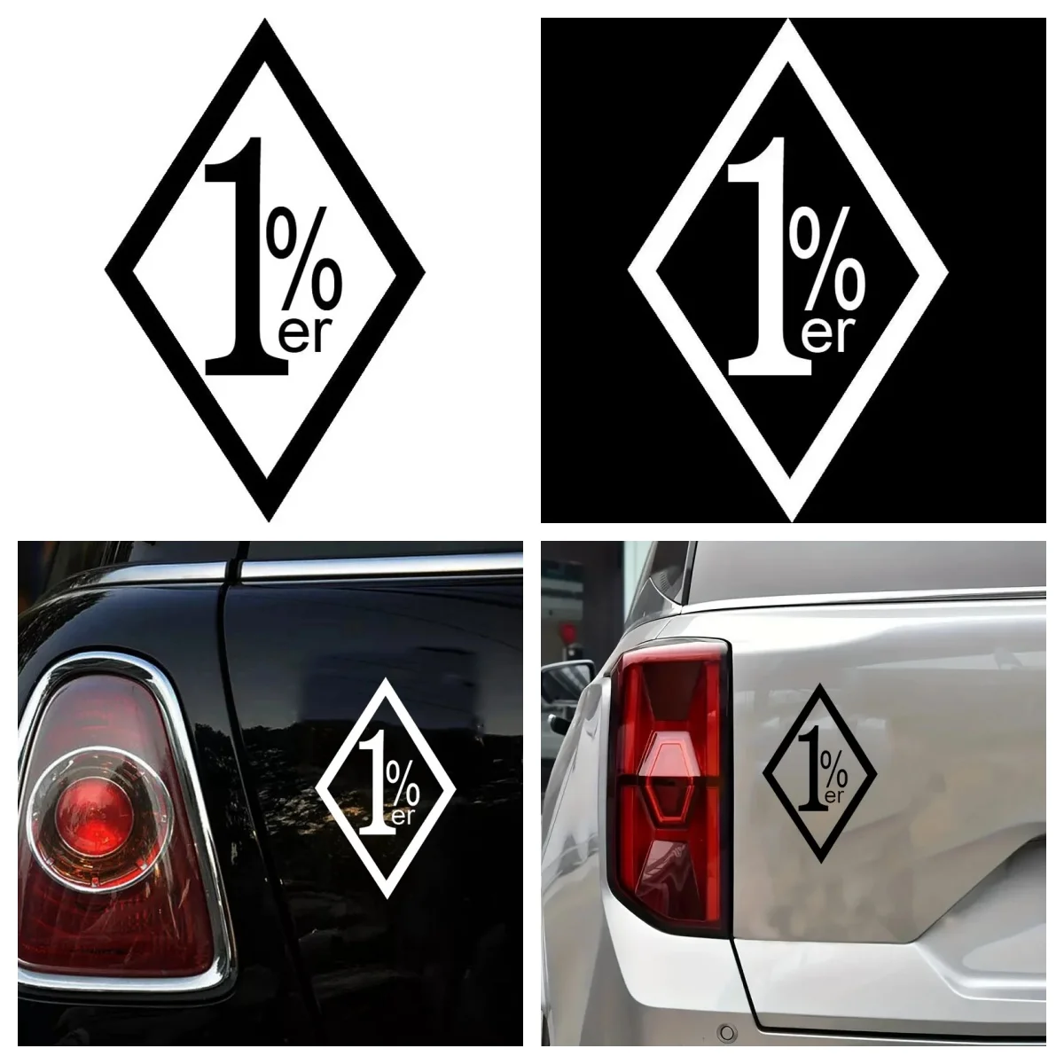 

Креативные наклейки для автомобиля 1%ER, переднее и заднее лобовое стекло, кузов грузовика, солнцезащитный крем, виниловые наклейки, аксессуары для декора мотоциклов