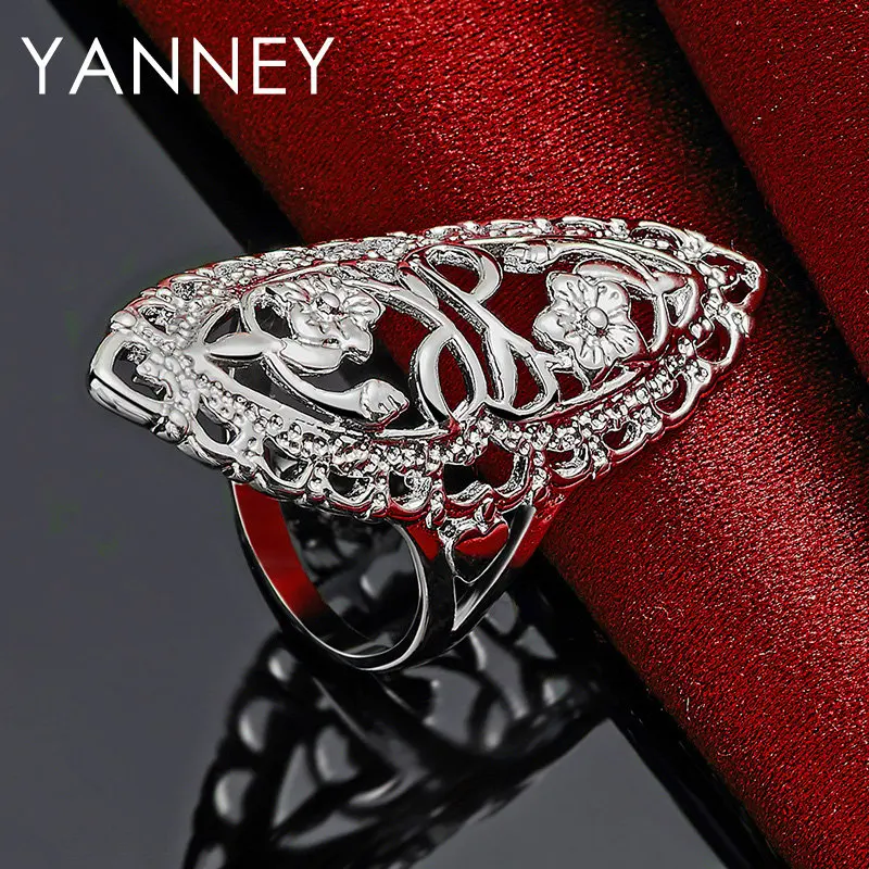 New 925 Sterling Silver 7/8/9/10# Exquisite Engraved Round Men's Ring For Women Wedding Charm Fashion Gift Temperament Jewelry