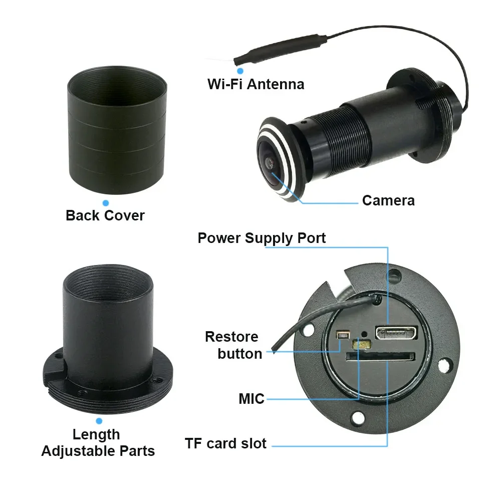 Imagem -04 - Tuya Wireless Video Peephole Security Câmera para Crianças Door Viewer Video-eye Interfone Campainha Smart Home 14d