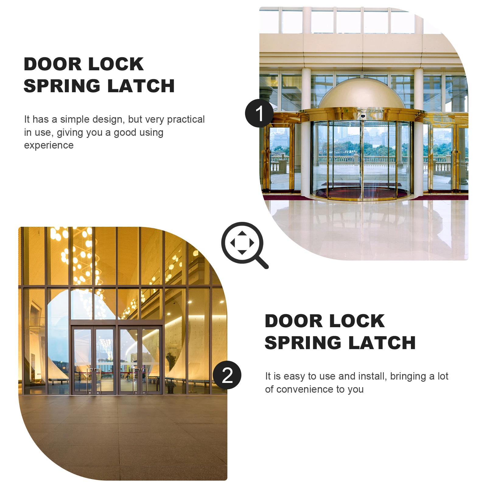 

Bolts Spring Latch Door Security Sliding Loaded Silver Slide Locks for Doors Office
