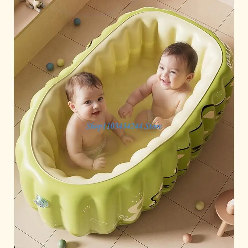 Upgrades PVC Baby Bathing Tub Not Slip Bottom Stable Structure for Newborns - Image 5