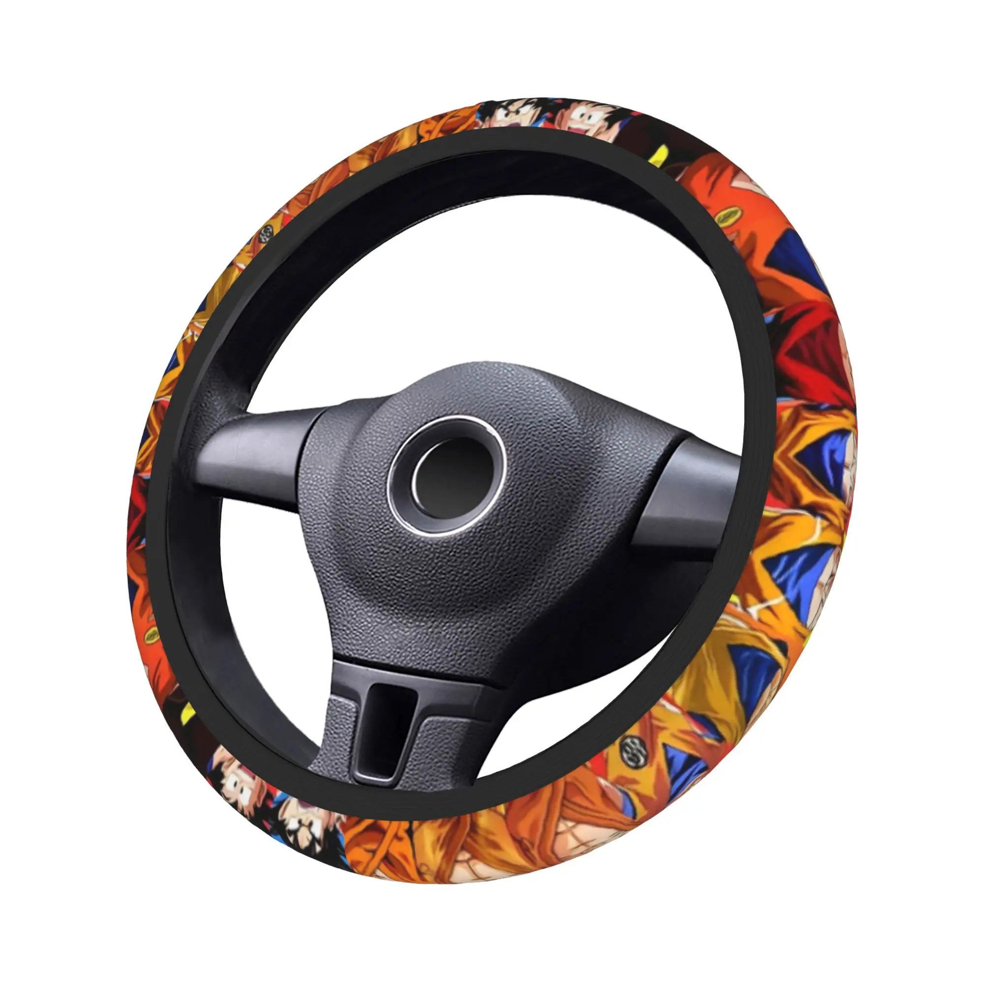 Dragon Ball Z Car Steering Wheel Cover 38cm Elastic DBZ Auto Steering Wheel Protector Elastische Auto Decoration Car Accessories - view 6