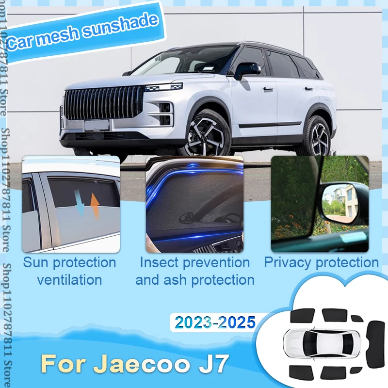 

Для Jaecoo J7 Lucano L7 2023 2024 2025 Chery Tansuo 06 Fulwin T6 Магнитная солнцезащитная шторка на лобовое стекло, боковая шторка на окно