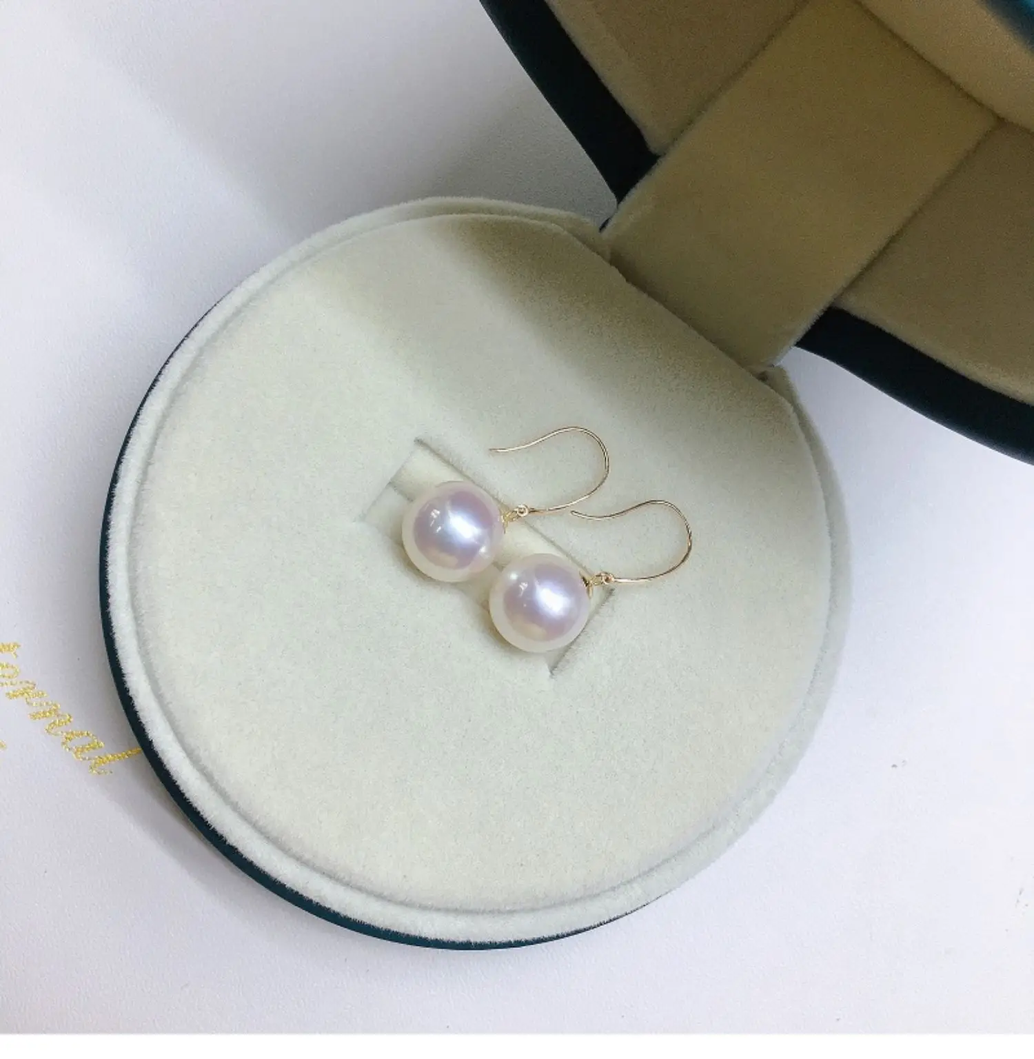 Natural Pearl AAAA 8-12mm South Sea Pearl Earrings 925s