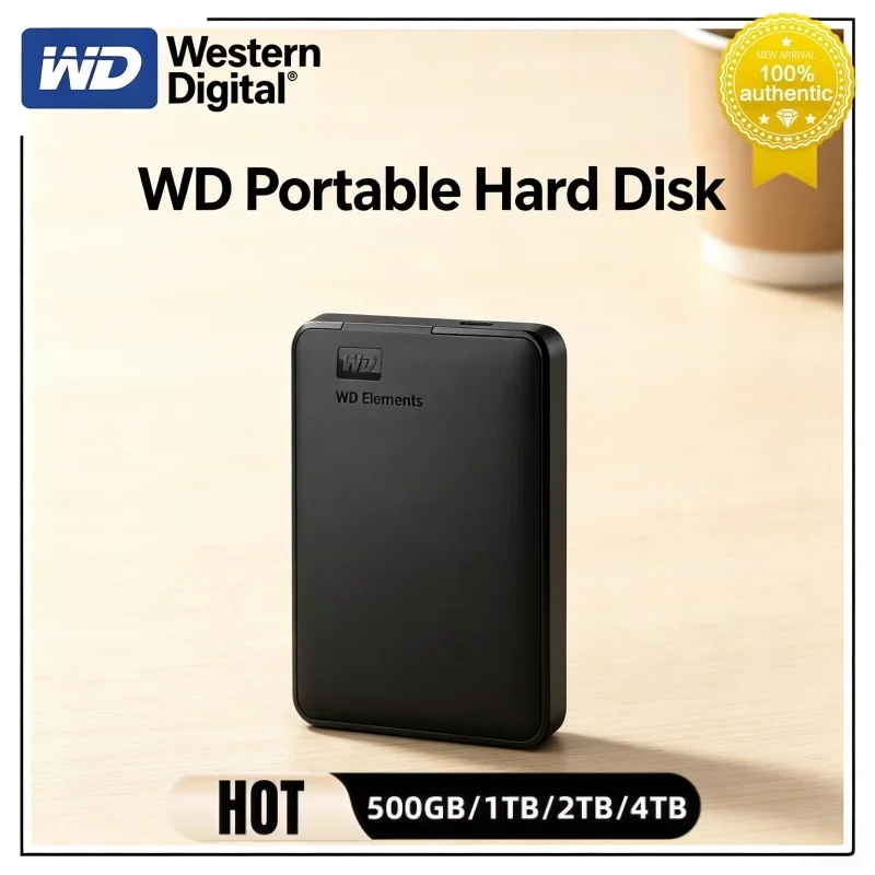 WD External Portable Mechanical Hard Disk 2.5 Inch USB3.0 Mobile Hard Drive 2TB 4TB External Data Storage Device For Computer
