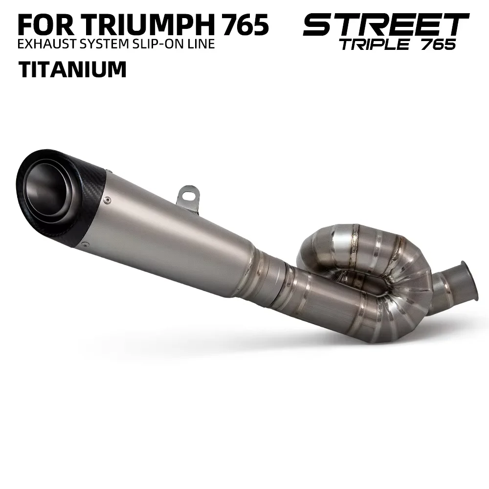 

For TRIUMPH STREET TRIPLE 765 S R RS Motorcycle Exhaust Middle Tail Link Pipe Slip on Racing Line Escape Moto Titanium Alloy