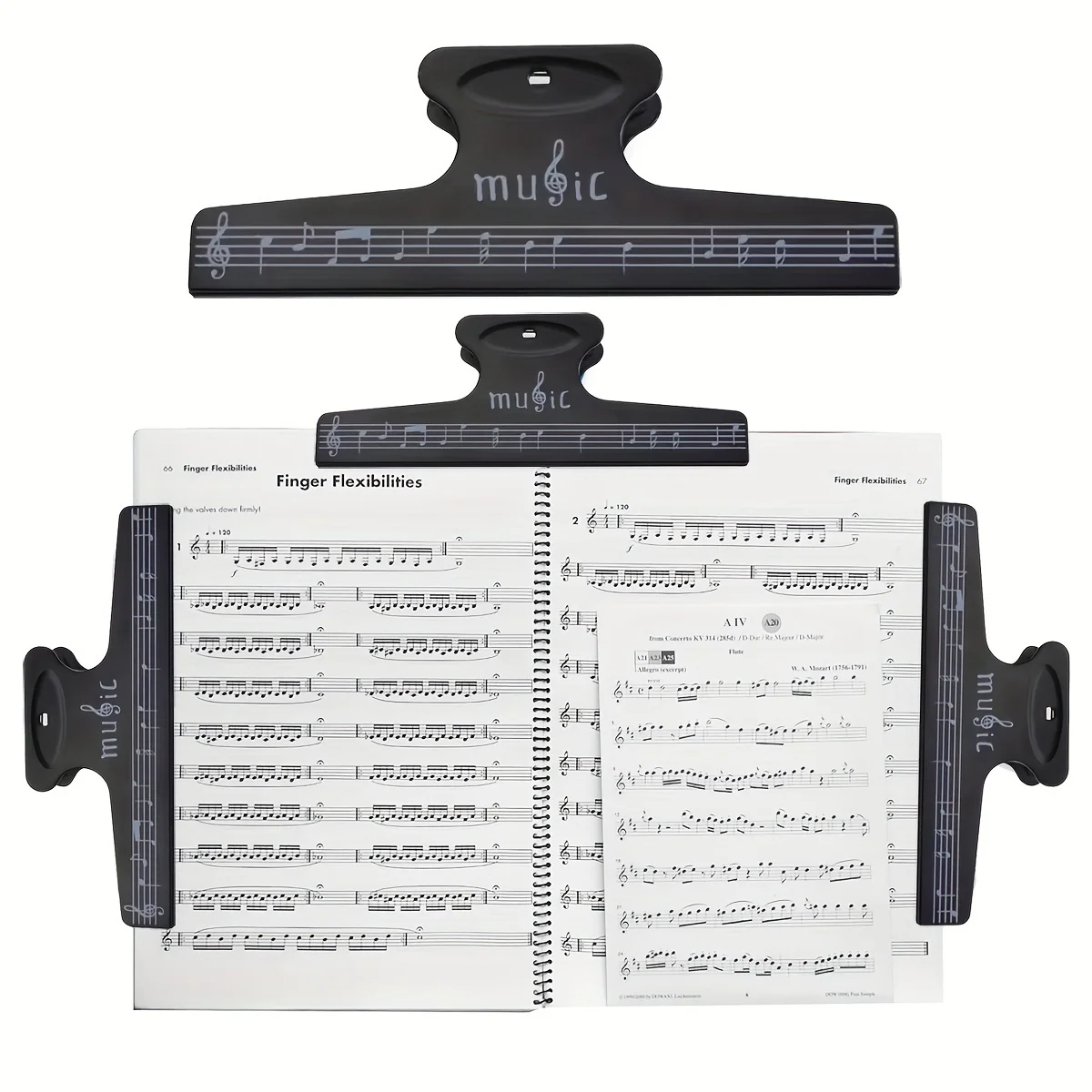 Music Clip, Premium Notation Clip, Book Clip, Stationery Folder Clip, Note Five Line Notation Clip, Fixed Music Notation Clip