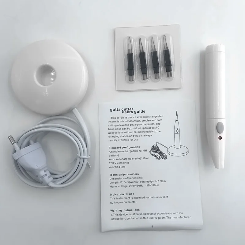 Dental Endo Equipment Gutta Percha Cutter with 4 Pcs Tips Tooth Gum Cutter for Percha Points Materials