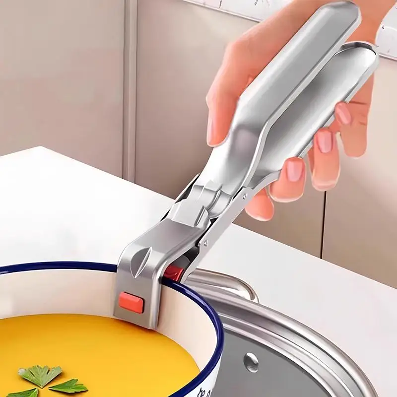 New 1pc Anti-scalding Clip Hot Bowl Holder Dish Clamp Pot Pan Gripper Clip Air Fryer Dish Plate Retriever Tongs Kitchen Supplies