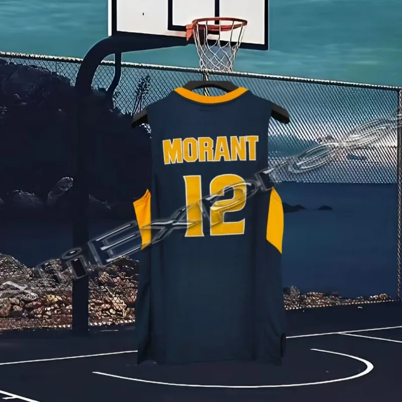 Basketball Jersey Men Oversize 12 Ja Morant Murray State Embroidery Sewing Breathable Athletics Sport Street Hip Hop Sportswear