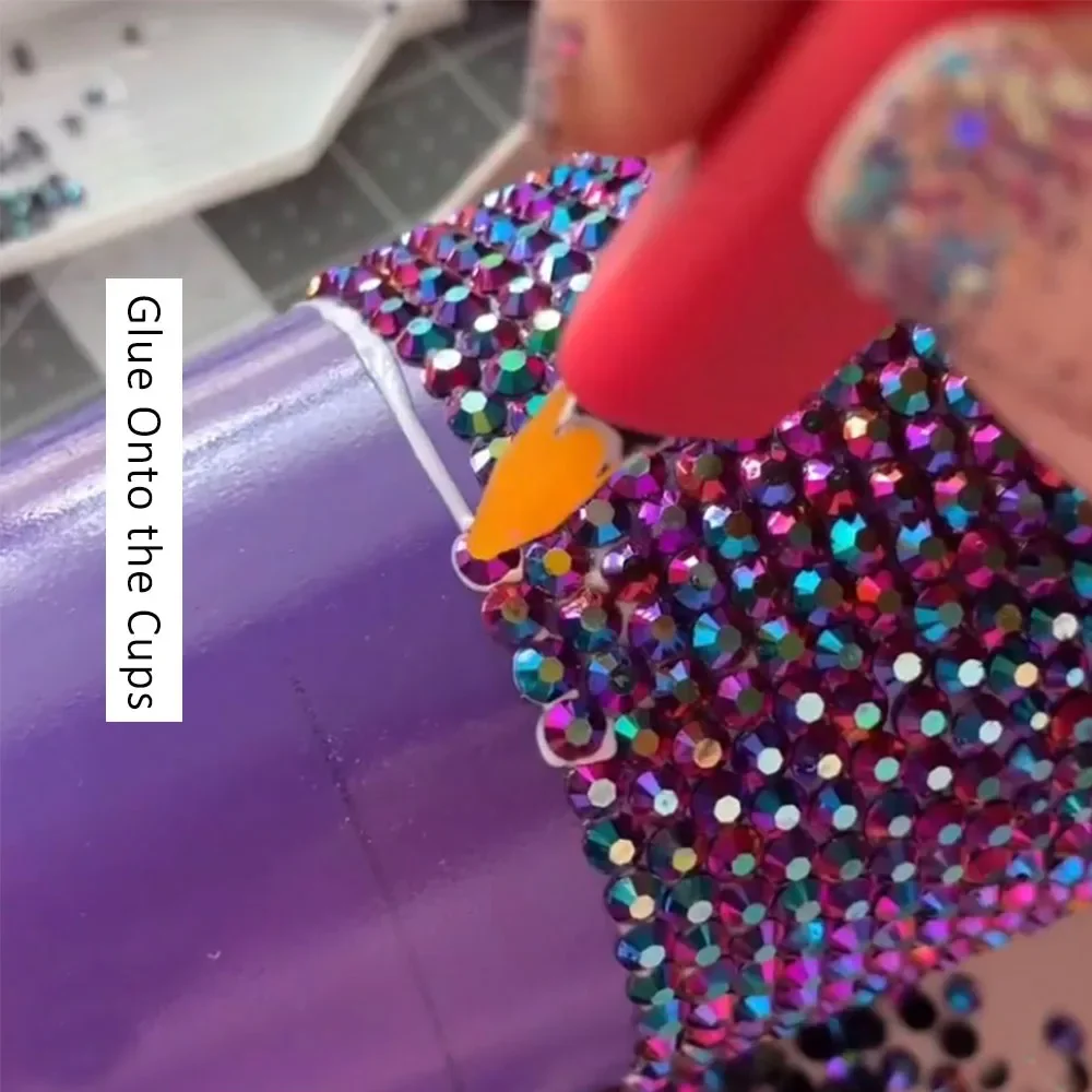 SS3-SS30 nicht Hotfix Strass Glitter Kristall ab flache Rückseite Strass Strass Kleber auf Steinen für Nail Art Becher Tassen Dekoration