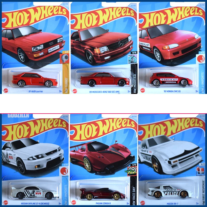 Hot Wheels samochód 2024 E Case 1:64 Diecast zabawki dla chłopców Monster High Ford Mustang szybka i wściekła ładowarka do lodu Mercedes Benz prezent