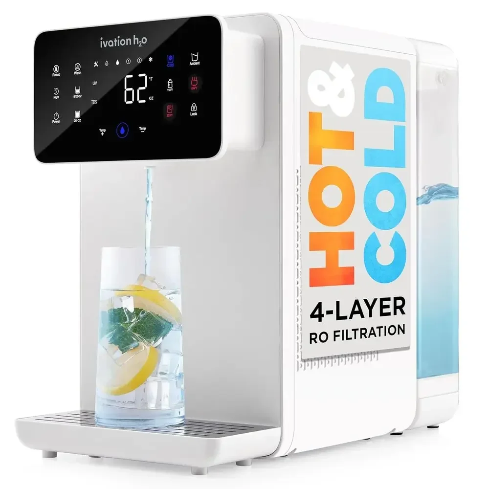 H2O Hold Countertop, Reverse Osmosis Water ilter, TDS ilter System, 4 Stage RO Water iltration, 6 Temperature Presets, 3:1 e to